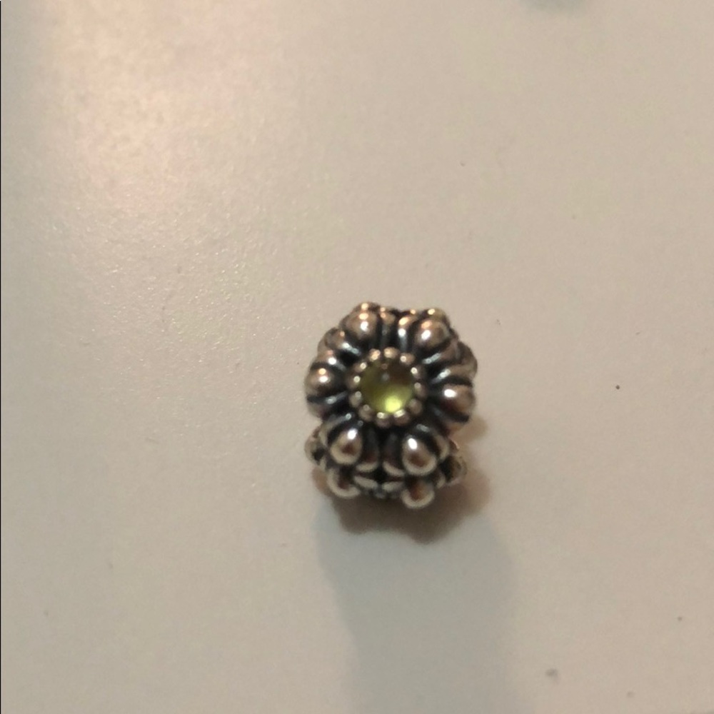 August Birthstone Flower Rotates Pandora Charm